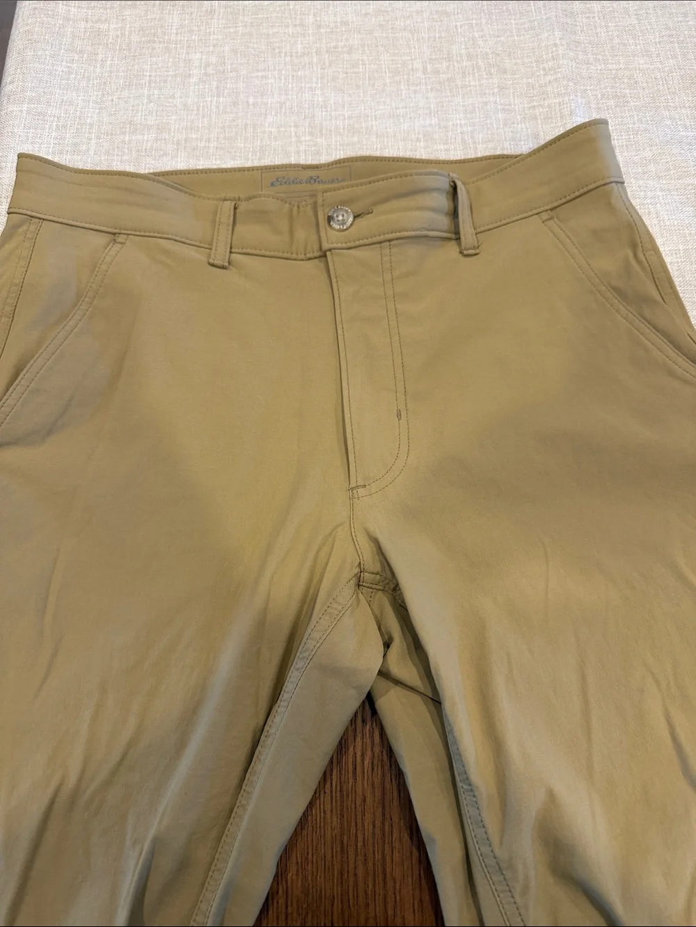 Eddie Bauer Men's Flat-Front Pants in Khaki